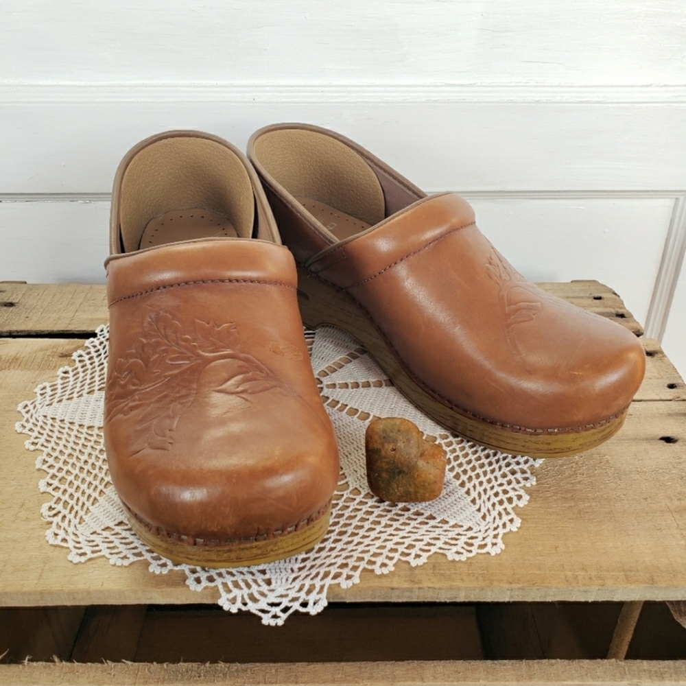 ⚘AvaiLable!⚘inQuire⚘Floral Dansko Honey Clogs Cottage Embossed 36 37 38 40 41 42 - Picture 7 of 16